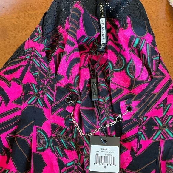 Plenty by Tracy Reese Fuchsia Laminated Yoke Peasant Blouse, NWT. M. Anthro, Rev - Picture 11 of 16
